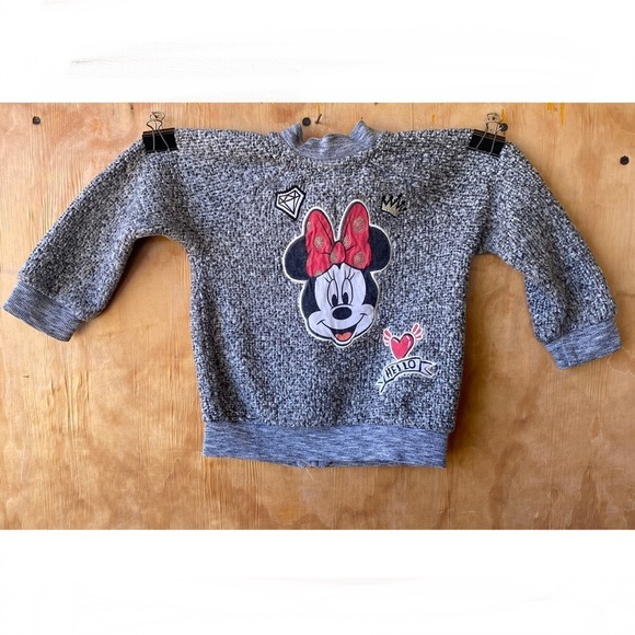 Disney Minnie Mouse Varsity Sweater Full Zip - Picture 2 of 9
